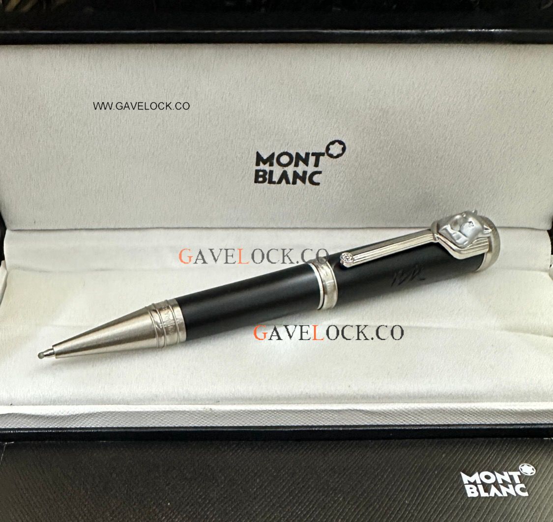 Replica Montblanc Special Black Barrel & Silver Clip Ballpoint Pen